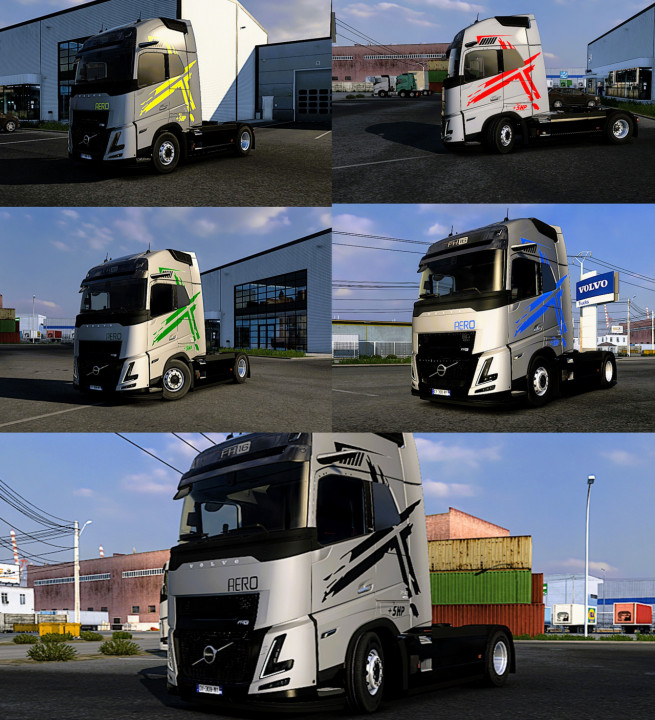 Volvo colored stripes